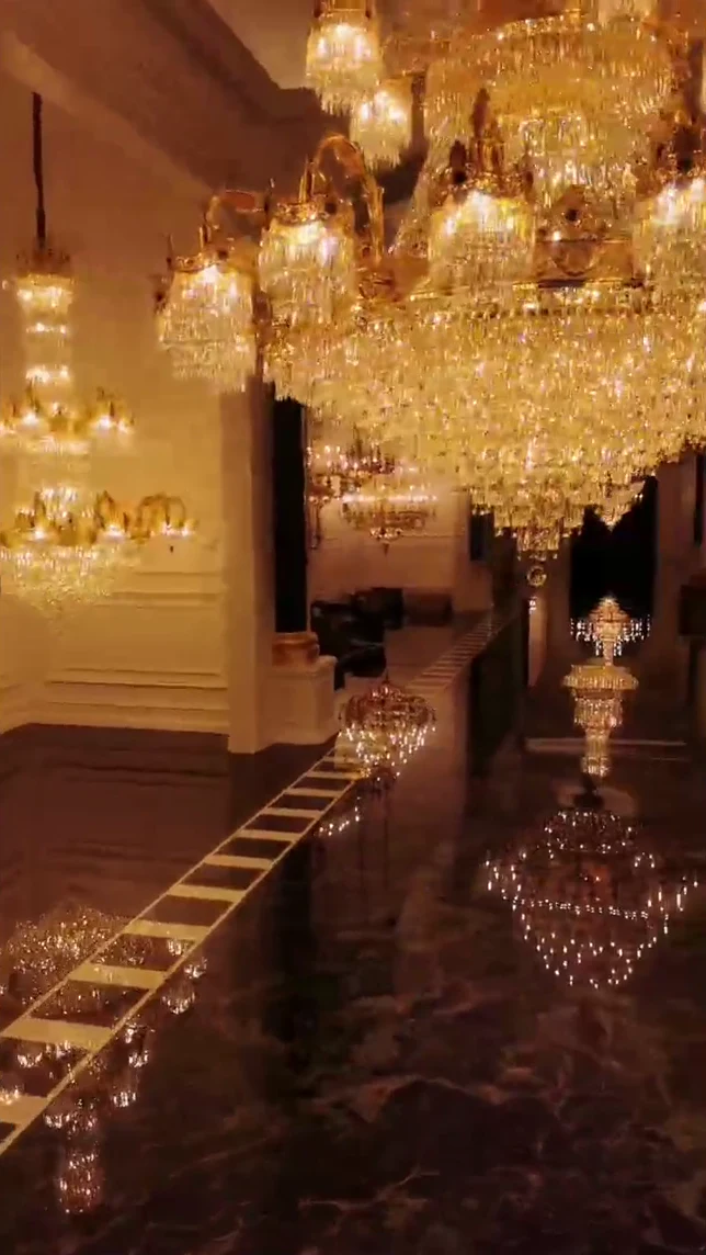Chandeliers in a showroom, from the authorised channel film